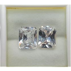 20)  LOT OF 2 NATURAL RECTANGULAR CUT