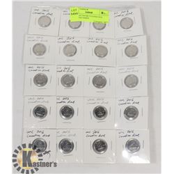 LOT OF 20 UNCIRCULATED 2016 CANADIAN DIMES