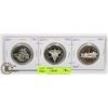 Image 1 : 3 CANADA PROOF DOLLARS 1990, 84, 82