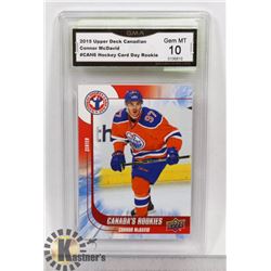 CONNOR MCDAVID GEM MINT 10/10 CANADAS ROOKIE