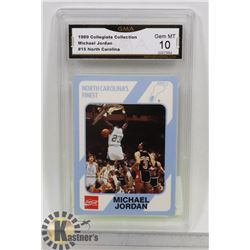 1989 NORTH CAROLINA CARD MICHAEL JORDAN