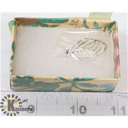 STAMPED 925 LEAF CHARM