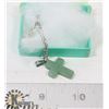 Image 1 : JADE CROSS ON STAMPED 925 CHAIN