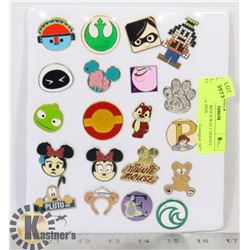 LOT OF 20 VARIOUS WALT DISNEY COLLECTOR PINS
