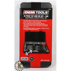 NEW OEMTOOLS 40 PC TAP & DIE SET - SAE