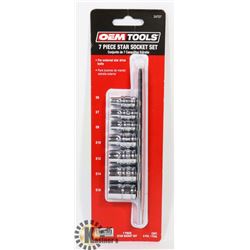 NEW OEMTOOLS 7 PC STAR SOCKET SET - E6,E7,E10,E15