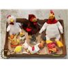 Image 1 : FLAT OF ROOSTER THEME STUFFED ANIMALS