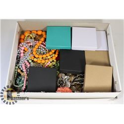 VINTAGE COSTUME JEWELRY, 8 BOXES