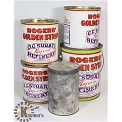 LOT OF RODGERS GOLDEN SYRUP TINS & MAGIC BAKING