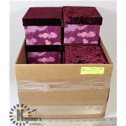 9 GIFT BOXES VELVET LIDS
