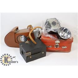 LOT OF 3 VINTAGE CAMERAS: INCLUDES BROWNIE MOVIE
