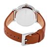 Image 5 : NEW DKNYY 32MM WHITE DIAL BROWN LEATHER BAND WATCH