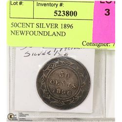 50CENT SILVER 1896 NEWFOUNDLAND