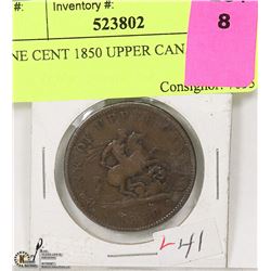 ONE CENT 1850 UPPER CANADA