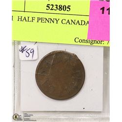 1841  HALF PENNY CANADIAN TOKEN