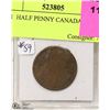 Image 1 : 1841  HALF PENNY CANADIAN TOKEN
