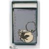 Image 1 : INUIT ART ON ANTLER 2 GEESE KEY CHAIN