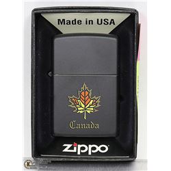 GENUINE ZIPPO "CANADA" LIGHTER IN CASE