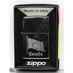 GENUINE ZIPPO "CANADA" LIGHTER IN CASE