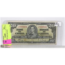 1937 TWENTY DOLLAR NOTE