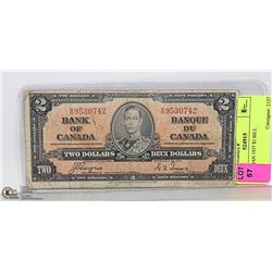 CANADIAN 1937 $2 BILL