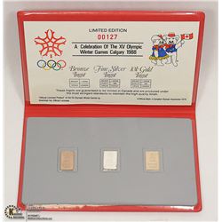CALGARY 1988 OFFICIAL COMMEMORATIVE INGOTS
