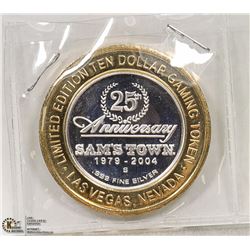 LAS VEGAS SAMS TOWN CASINO .999 SILVER $10