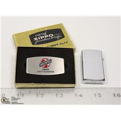 ZIPPO MONEY CLIP / POCKET KNIFE WITH ZIPPO LIGHTER