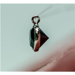 73)14KT WHITE GOLD BLACK DIAMOND SOLITAIRE PENDANT