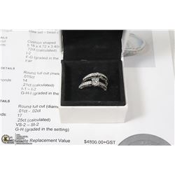 LADIES TWO PIECE - WHITE GOLD AND DIAMOND RING SET