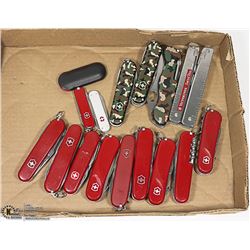 LOT OF 15 SWISS ARMY KNIVES