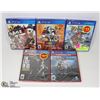 Image 1 : LOT OF 5 PS4 GAMES INCLUDES: KNACK, THE LAST OF US