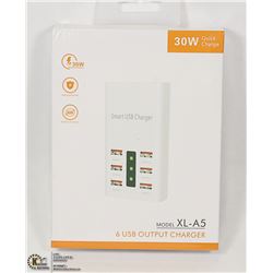 30W QUICK CHARGE 6 USB OUTPUT CHARGER