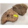 Image 1 : 2 PIECES GENUINE LAVA ROCK
