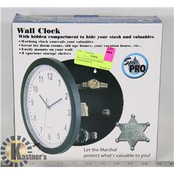 WALL CLOCK WITH HIDDEN COMPARTMENTS