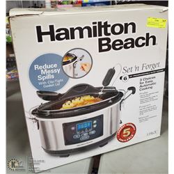 HAMILTON BEACH 6 QT PROGRAMMABLE SLOW COOKER
