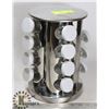 Image 1 : 16-PC STAINLESS STEEL ROTATING SPICE RACK -