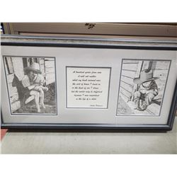 BERNIE BROWN 24 X 12 FRAMED PRINT WITH PENCIL