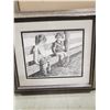 Image 1 : BERNIE BROWN FRAMED PENCIL DRAWING  12 x 10