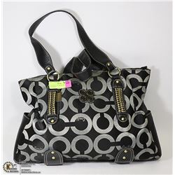 AUTHENTIC BLACK & GREY COACH HANDBAG -