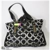 Image 1 : AUTHENTIC BLACK & GREY COACH HANDBAG -