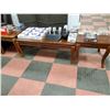 Image 1 : 3PC WOOD COFFEE TABLE SET 48" LONG & 22" LONG