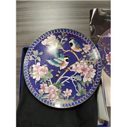 GENUINE CLOISONNE COLLECTOR PLATE " THE LONG
