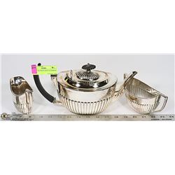 3 PIECE SILVER PLATED TEA SERVER SET