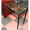 Image 1 : METAL AND GLASS HALL TABLE 32 X 29 X 16