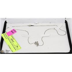 SILVER TONED HEART WITH ARROW NECKLACE