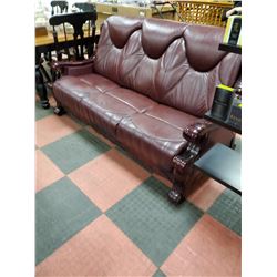 CHERRY WOOD COLOR 3 SEATER SOFA
