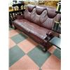 Image 1 : CHERRY WOOD COLOR 3 SEATER SOFA