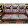 Image 2 : CHERRY WOOD COLOR 3 SEATER SOFA