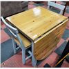 Image 1 : PINE TABLE WITH TWO FOLD DOWN LEAVES 31 X 26